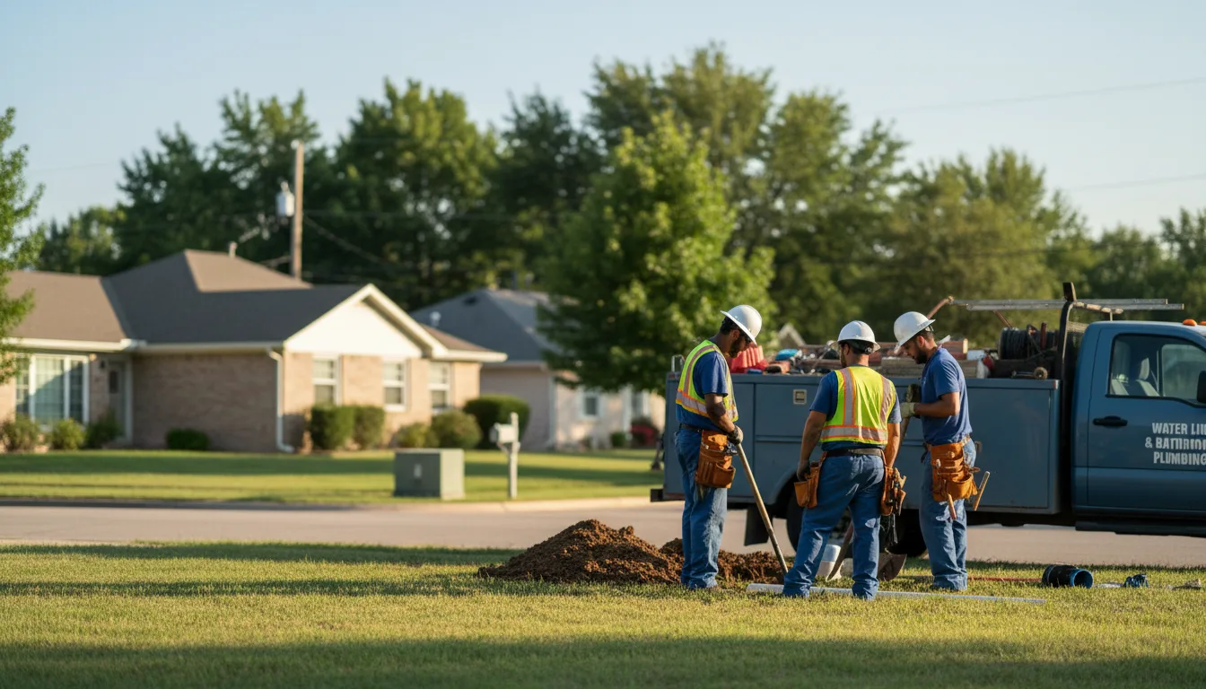Residential water line and bathroom plumbing service in Cord, AR